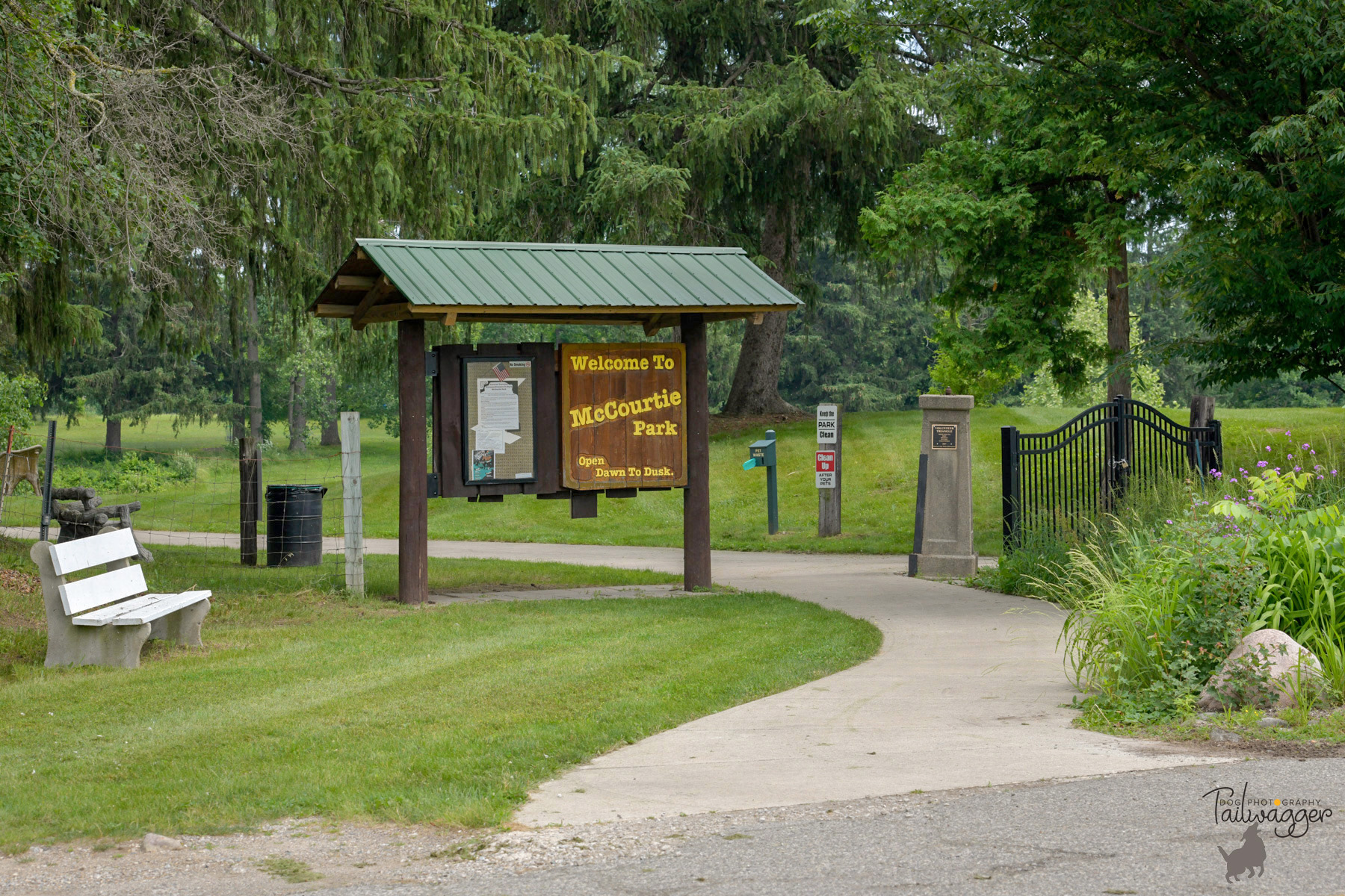 Entrance to McCourtie Park Somerset, MI.